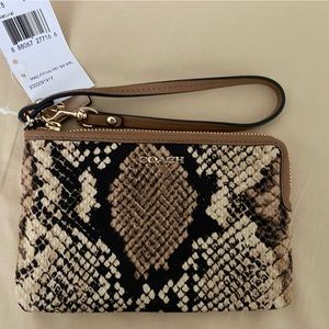 Snake Print Coach Wristlet
